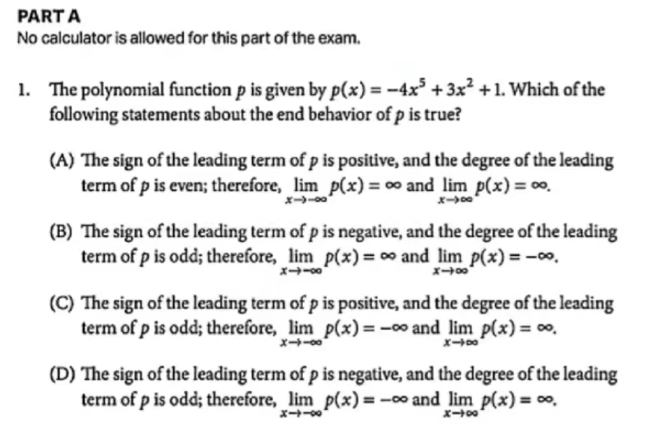 AP Precalculus預備微積分