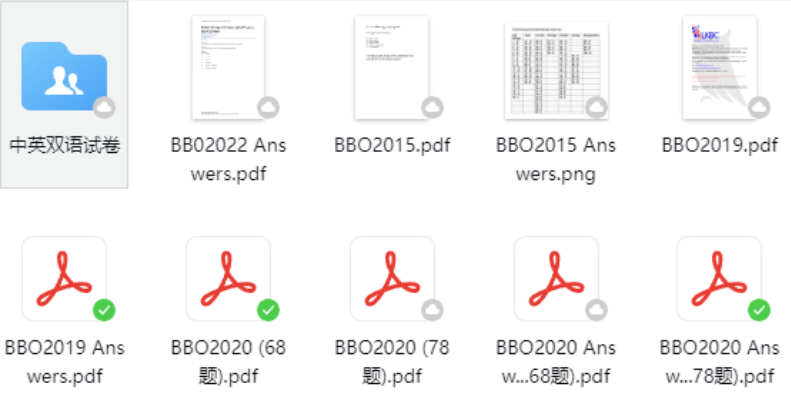 BBO&USABO生物競(jìng)賽